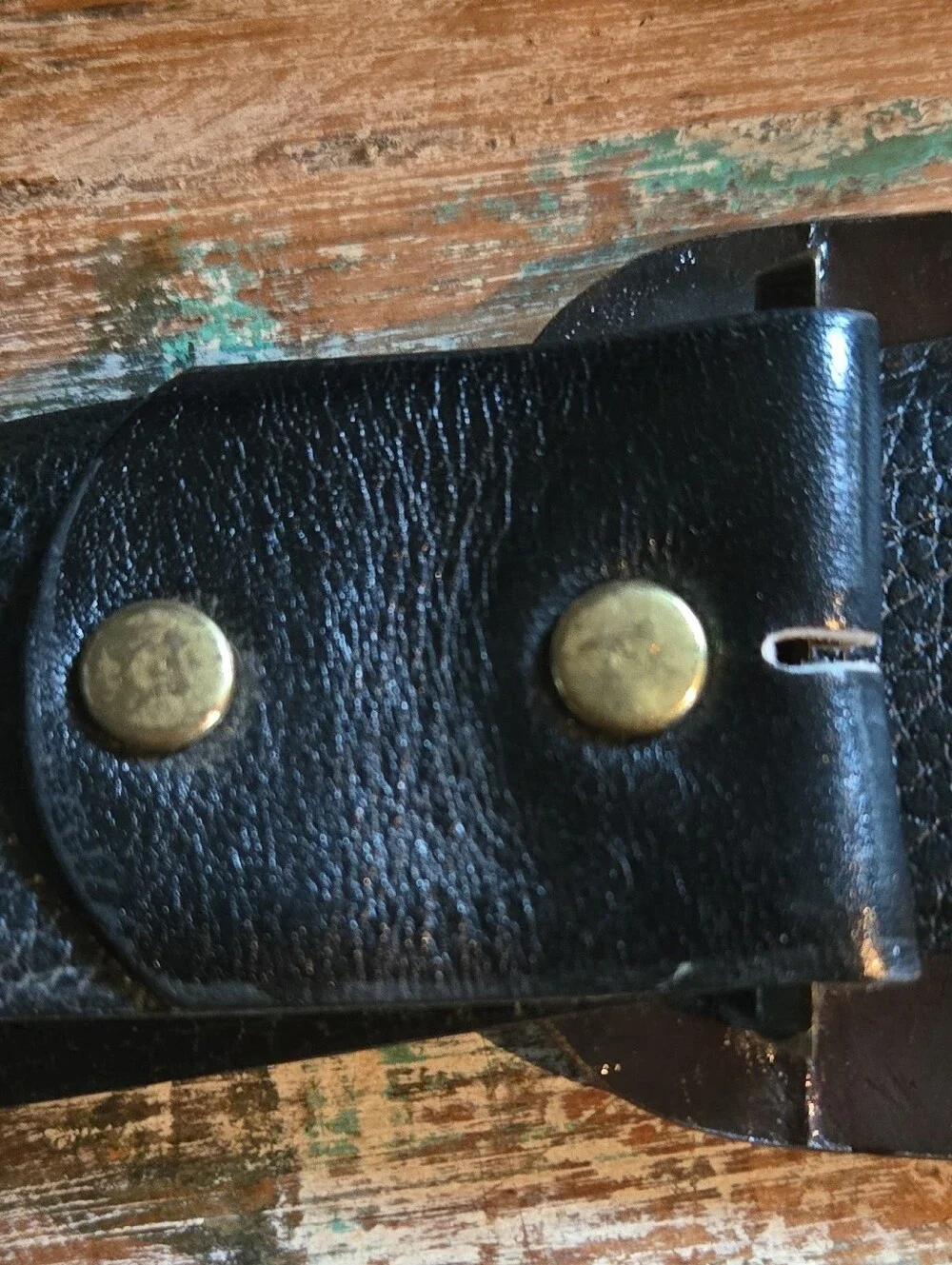 Vintage Detroit Diesel 12V71 Brass Engine Belt Buckle & Paris Leather  (BIN 007)